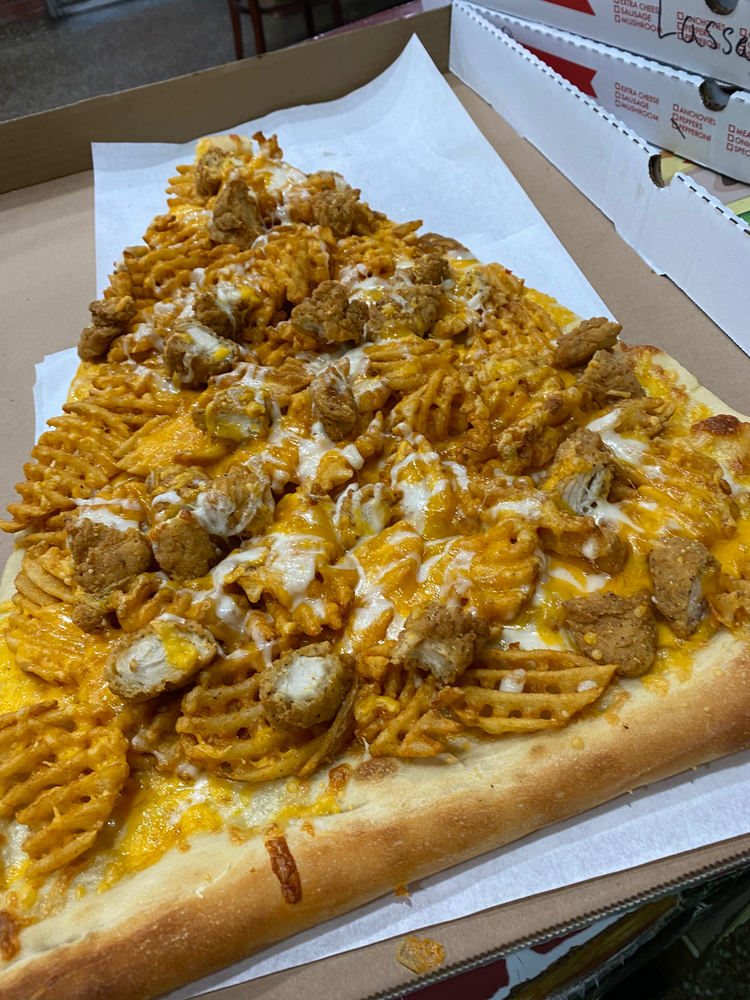 Waffle Fries & Chicken Superslice
