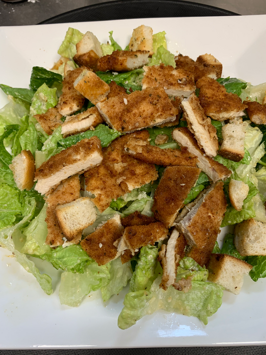 Chicken Cutlet Caesar Salad