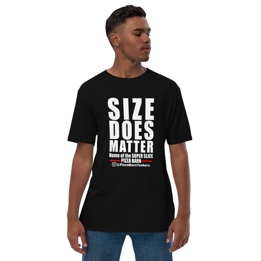 Authentic Pizza Barn Yonkers "Size Does Matter" Unisex Premium Viscose Hemp T-shirt
